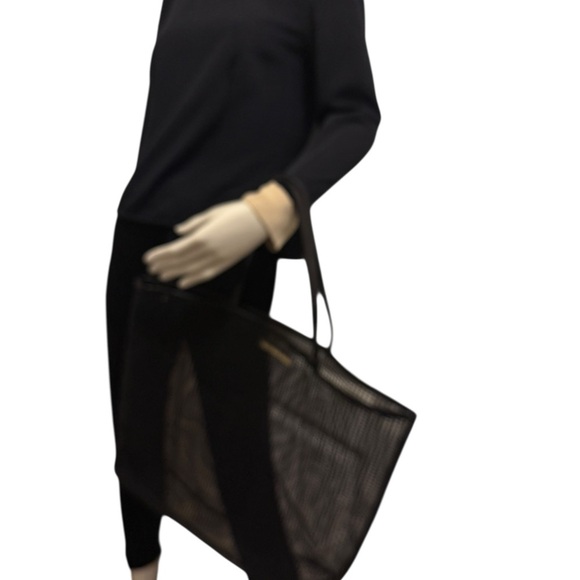 Victoria’s Secret Black Mesh Tote Bag is perfect for shopping, beach…. - Picture 7 of 9